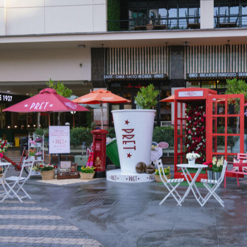 9 Yard Marketing mall activation kiosk and sampling setup.